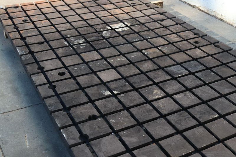 144&quot; X 72&quot; X 3&quot; SOLID STEEL T SLOTTED PLATE: STOCK #73343