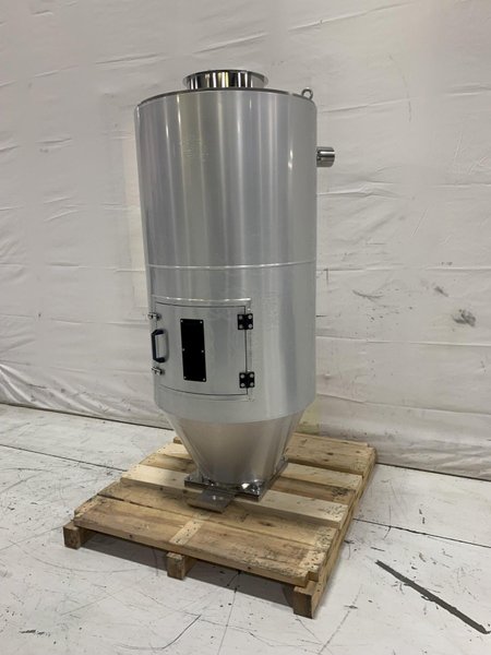 New AEC Drying Hopper, WH300, Approx. 300 lb Capacity, Insulated, Stainless Steel