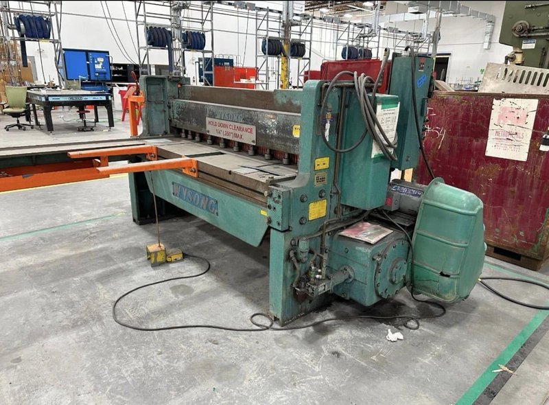 6’ X 10GA WYSONG MODEL 1072 HEAVY DUTY MECHANICAL SQUARING SHEAR