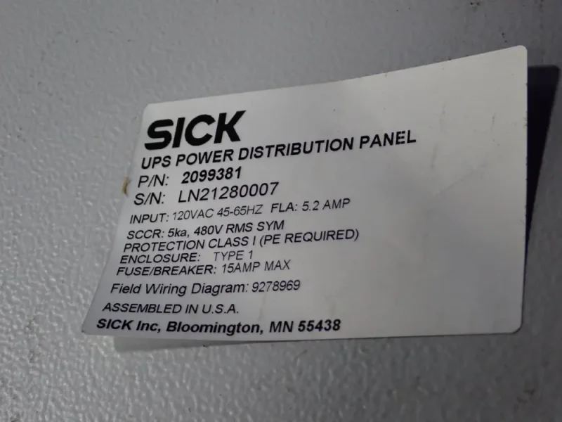 SICK CONTROL CABINET