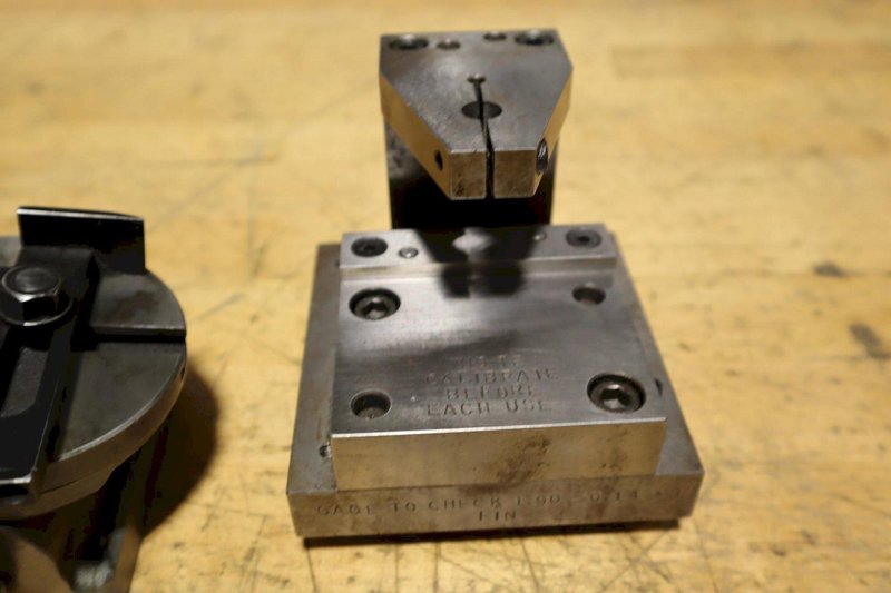 Inspection Fixtures (3pcs), (1) Mueller Model 77M Shallow Bore Gage .5" - 3.5", (1) Travel Indicator Stand, (1) Geometric Style A, Tilting 3" Rotary Table- Auction Item