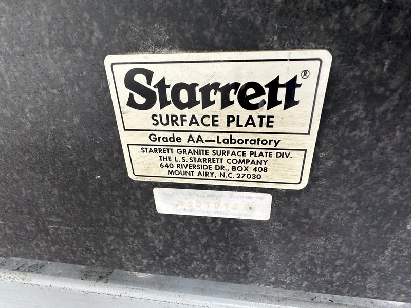24&quot; X 36&quot; STARRETT GRADE AA GRANITE PLATE: STOCK #77068