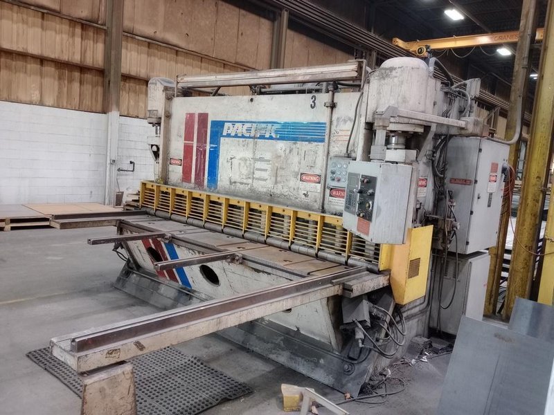 10' X 3/4" PACIFIC MODEL #600G10, 2001 HYDRAULIC SHEAR: STOCK # 14373