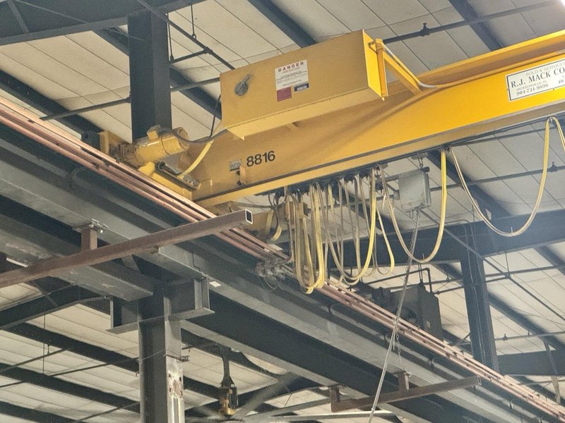 3 TON x 35'8" DESHAZO OVERHEAD BRIDGE CRANE. STOCK # 0661825