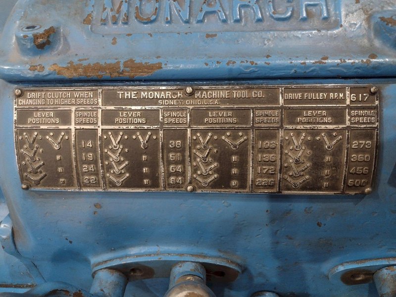 18" X 54" MONARCH MODEL #16W ENGINE LATHE: STOCK #22568