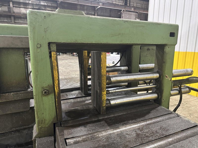 16" x 16" HYD-MECH MODEL #M-16A FULLY AUTOMATIC HORIZONTAL BANDSAW WITH POWER MITRE SWIVEL: STOCK #23105