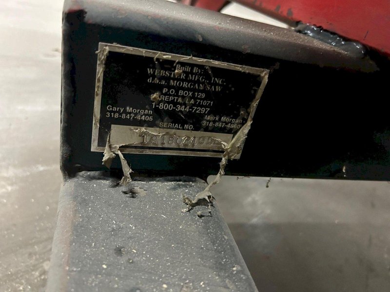 20 HP MORGAN DOUBLE HEAD WOOD RE-SAW WITH POWER RETURN: STOCK #22925