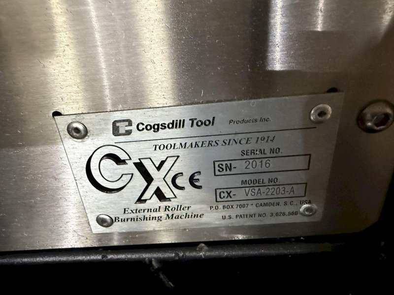 COGSDILL CX-VSA-2203-A BURNISHING MACHINE. STOCK #1112225