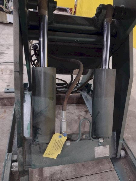 3800 LBS X 60" X 42" SOUTHWORTH MODEL #LS4-36 HYDRAULIC SCISSOR LIFT TABLE WITH ROLLER TOP, 110 VOLT: STOCK #20884