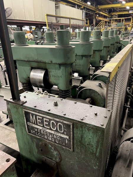 12 ROLL MEECO MODEL #12-12-TPVC (HD3) 2-PLANE SHAPE, ROD &amp; FLAT STOCK ROTARY STRAIGHTENING &amp; CHAMFER SYSTEM: STOCK #18428