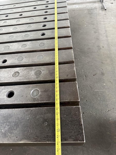 74" X 50" X 6" T-SLOT BOLSTER PLATE. STOCK #0113426