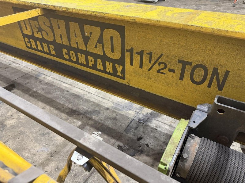11.5 TON X 30' DESHAZO TOP RUNNING SINGLE GIRDER BRIDGE CRANE 2005 : YOBRO 25993