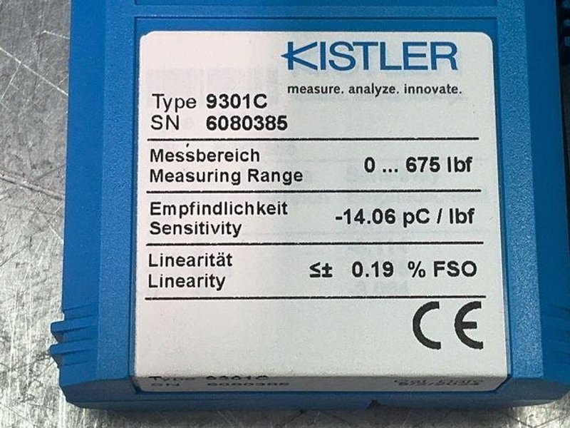 Kistler Piezoelectric Force Sensor Load Cells - 9301c