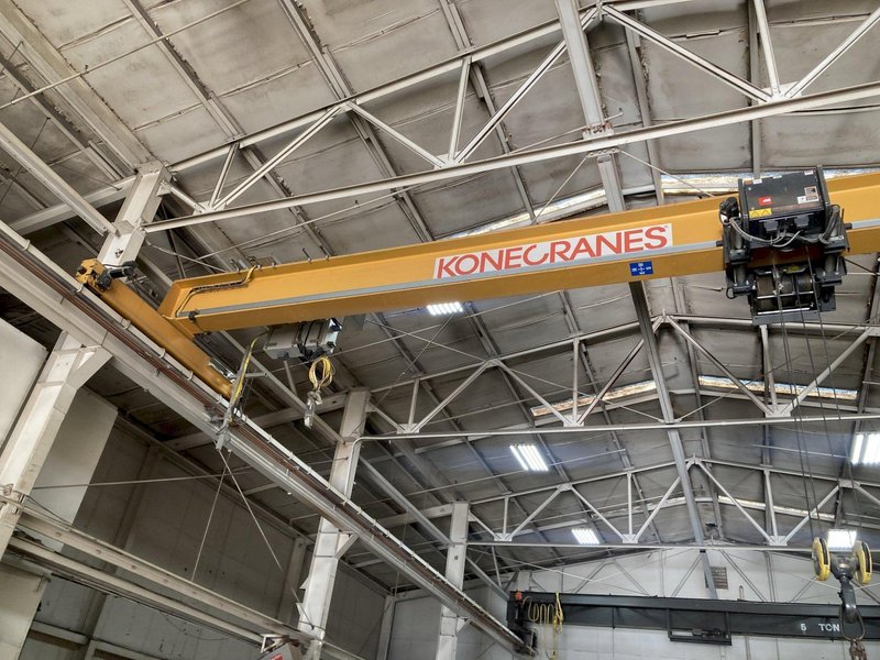 10 TON x 35' SPAN X 20' LIFT KONE CRANES SINGLE GIRDER OVERHEAD BRIDGE CRANE, NEW 2012: YOBRO #24721