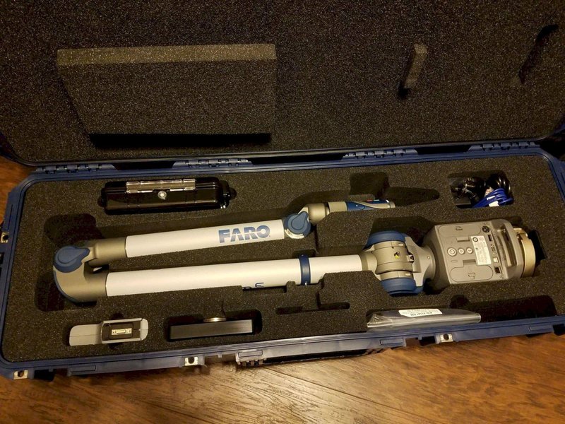 FARO QuantumE V2 2.5m 7-Axis Arm with PRIZM LLP HD and 8-Axis Rotary Table – 2021 System, Full Accessories