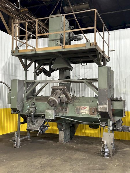 3&quot; BCP MODEL #A4-7620 3-WHEEL COIL BAR PASS -THROUGH BLAST MACHINE, RECLAIM &amp; DUST COLLECTOR: STOCK #20000