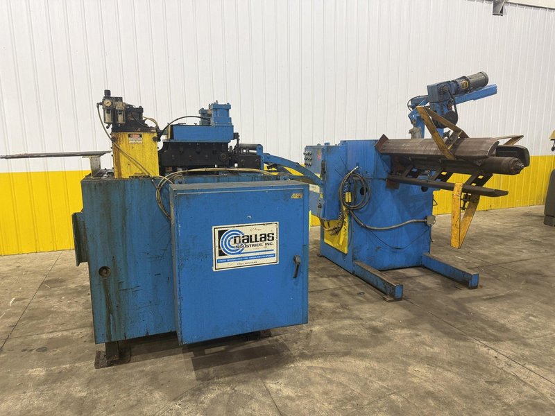 12,000 LB X 24" X .090" DALLAS COIL REEL UNCOILER &amp; FEEDER STRAIGHTENER FEED LINE : YOBRO #24605