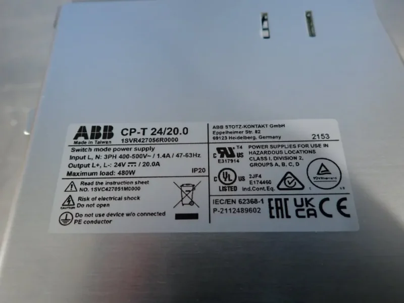 ABB SWITCH MODE POWER SUPPLY   -  CP-T24/20.0