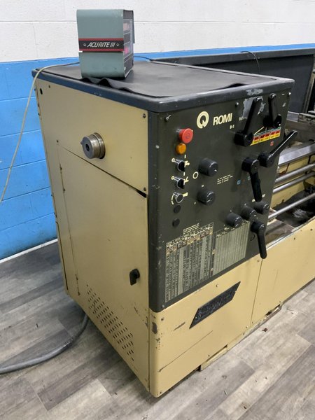 16.5" X 44" BRIDGEPORT ROMI MODEL 16-8 GEARED HEAD ENGINE LATHE: STOCK #81367