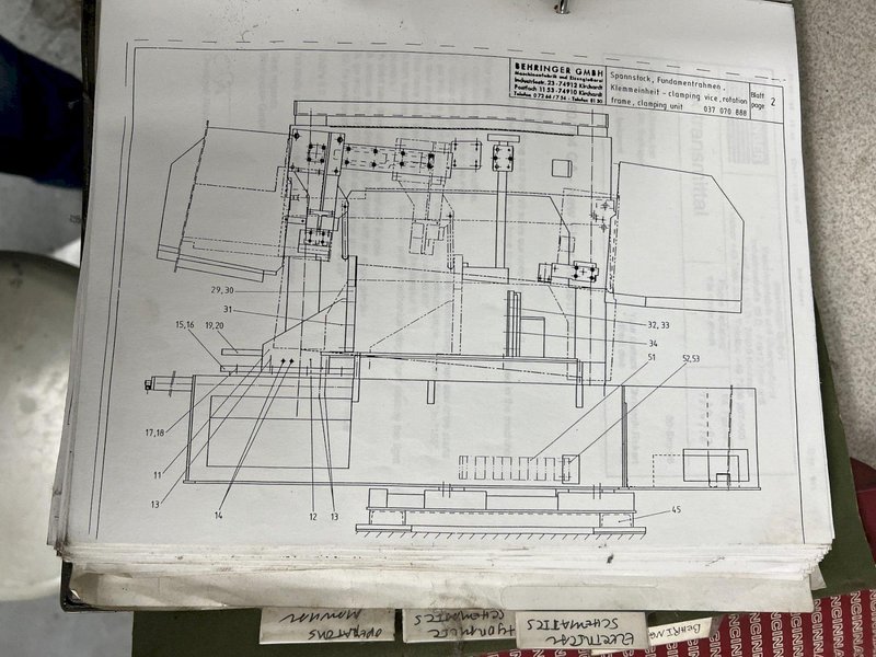 BERHRINGER HBP 310  HORIZANTAL BANDSAW STOCK #3407