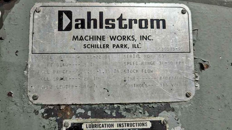 20 Stand 24.00&quot; x 2.00&quot; Dahlstrom Rollformer