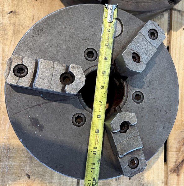 12" 3-JAW CHUCK. STOCK # 0542426