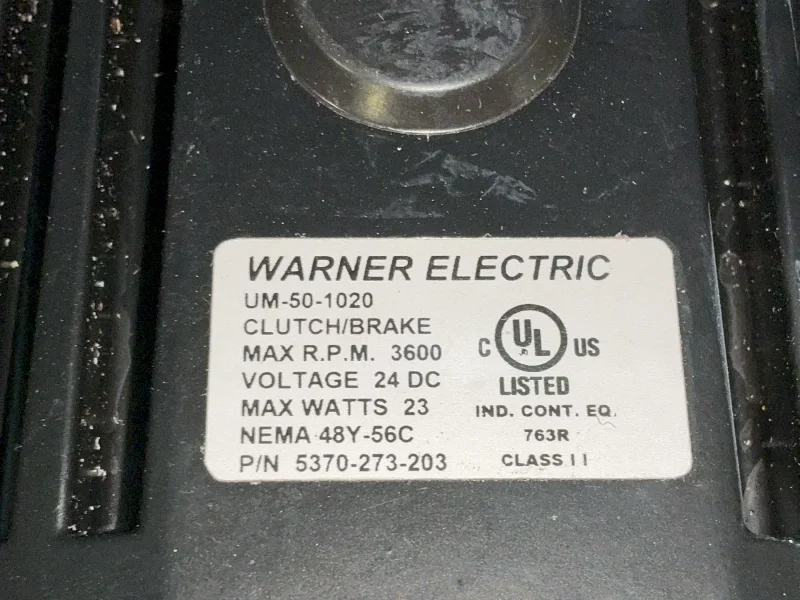 WARNER ELECTRIC 3000RPM ELECTROMAGNETIC BRAKE  -  5370-273-203