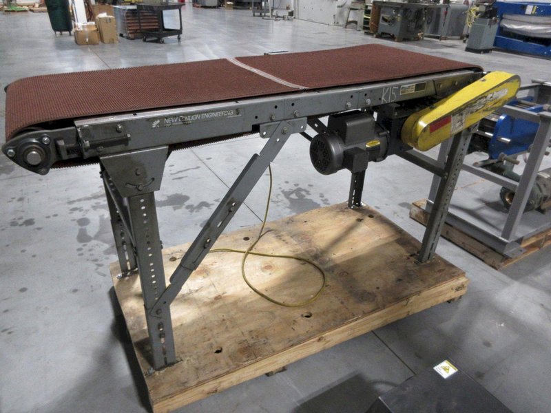 New London Engineering Adjustable Height, Motorized Conveyor Belt 24" x 72"- Auction Item
