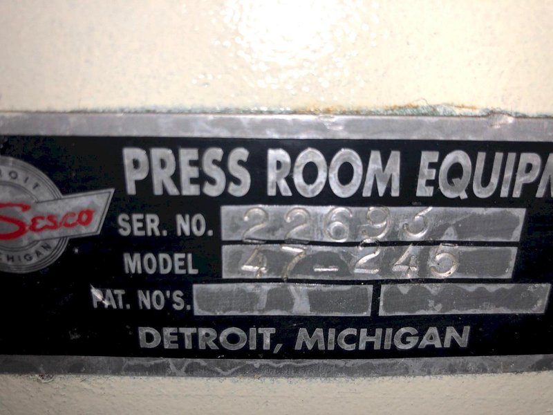 SESCO Coil Cradle - Straightener - Feeder Complete Coil Feed Line 20,000 Lbs. x 42" Wide