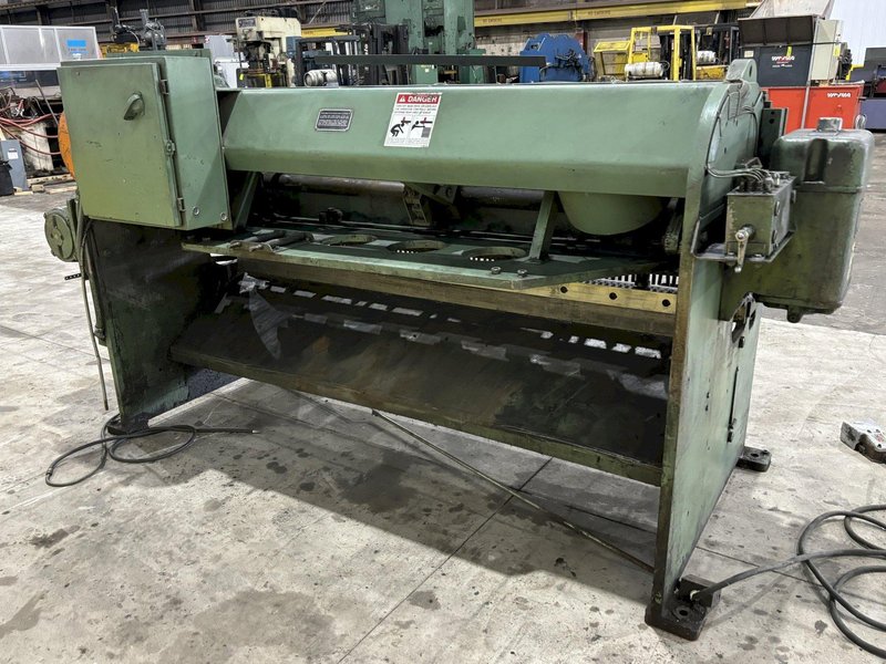 8&#039; X 10 GAUGE CINCINNATI MODEL #1008 MECHANICAL POWER SQUARING SHEAR: STOCK #21094