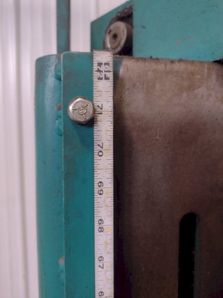 72" X 18 GA IOWA PRECISION MODEL WHISPER-LOC HYDRAULIC PITTSBURG SEAM CLOSURE MACHINE: STOCK #17509