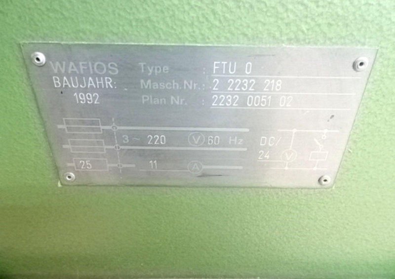 Wafios Model FTU-0 Spring Coiling Machine