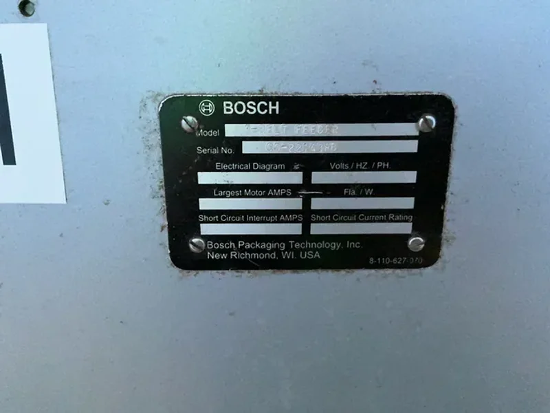 BOSCH 126” X 10” BELT CONVEYOR   -  3-BELT FEEDER