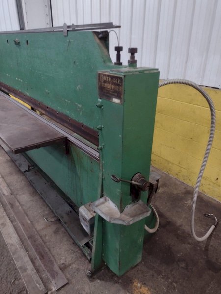 10' X 16 GAUGE ROTODIE MODEL #10 HYDRAULIC BENDER BRAKE: STOCK #18065