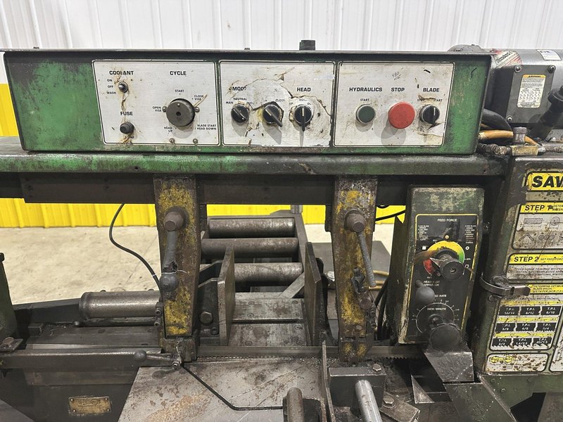 13" X 18" HYD-MECH MODEL #S-20P SWIVEL MITRE HORIZONTAL BANDSAW: STOCK #22384