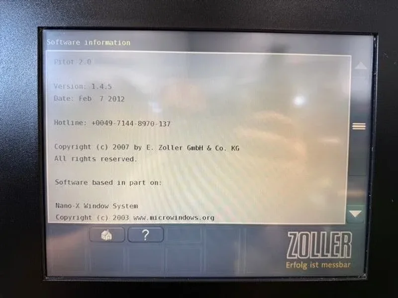 ZOLLER SMILE 400 Presetter 2013’ Pilot 2.0 German #7455