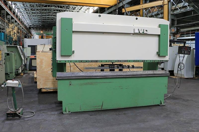 150 Ton x 10 ft LVD Hydraulic Press Brake Model 150JS10 w/ Dynabend Single Axis CNC Back Gauge