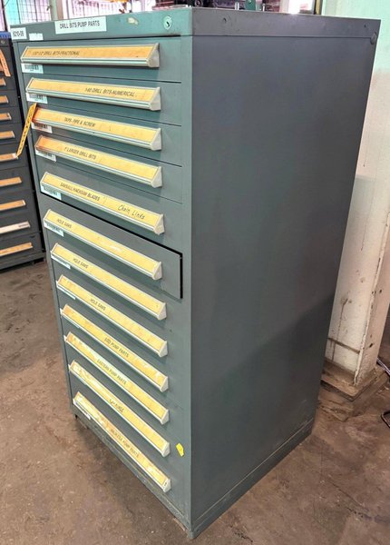 Stanley Vidmar Storage Cabinet, 12 Drawer, 30"W x 27-3/4"D x 59"H