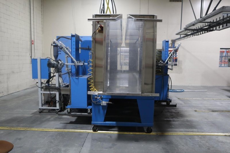 Parker Ionics GX7000M Automated Powder Coating Booth with 24" Wide x 48" High Windows and Top Chain Slot- Auction Item