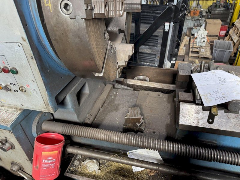 36" X 120" BROADBENT 16" HOLLOW SPINDLE ENGINE LATHE.  STOCK #0889125