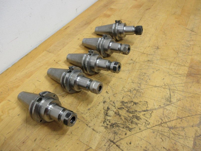 Accupro (5) CAT40 ER16 Collet Type Tool Holders 3.5" Gage Length- Auction Item