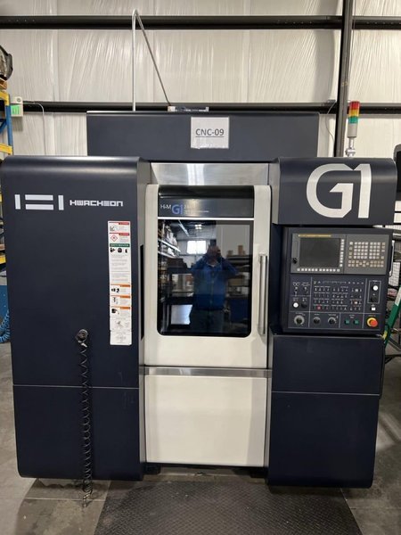 Hwacheon Hi-MG1 VMC, 2018 – Fanuc Control