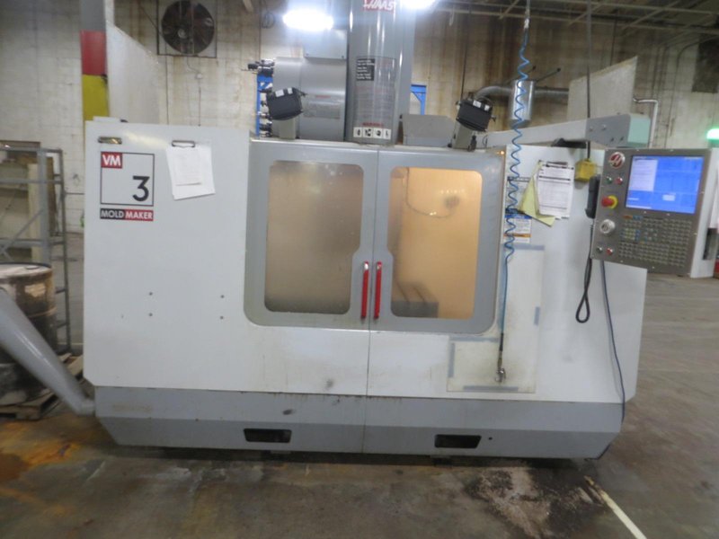 Haas VM-3 CNC Vertical Machining Center w 4th &amp; 5th Axis Brushless Drives, 24+1 ATC, Chip Auger - New Haas Control Installed in 2018- Auction Item