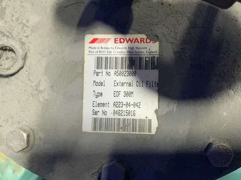 BOC EDWARDS EXTERNAL OIL FILTERS  -  EOF 300M