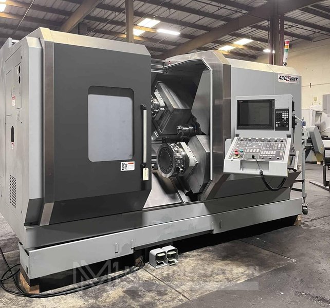 Accuway UZ-2000T2Y CNC Lathe – Y Axis Twin Spindle Twin Turret