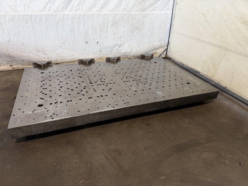 60" X 96" X 5" DRILLED &amp; TAPPED FLOOR PLATE. STOCK # 0540626