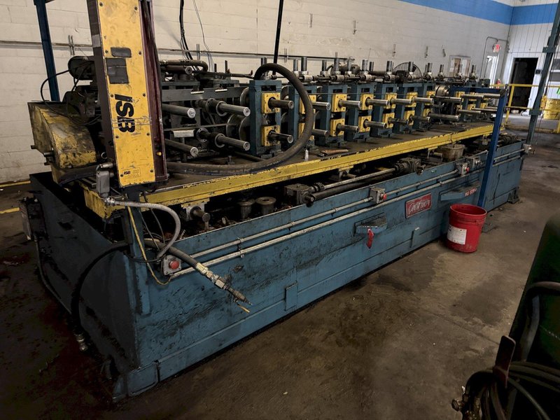 12 STAND  X 2.5" ARBOR X 12" ROLLSPACE ARDCOR STUD MILL/ROLLLFOMING LINE. STOCK # 0759126