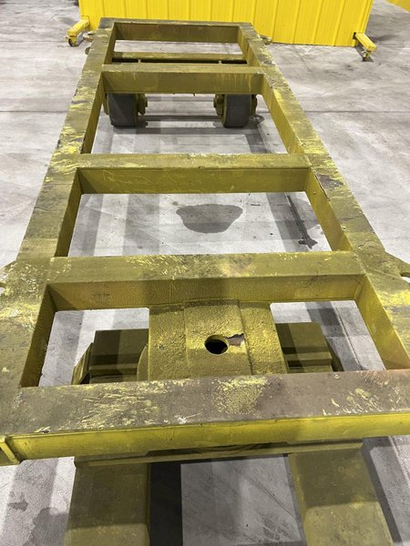 10,000 LBS X  42&quot; X 120&quot; HEAVY DUTY MOBILE TRANSFER CART WITH FORK POCKETS: STOCK #20244