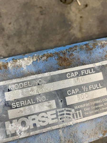 800 # MORSE KONTROL-KARRIER 55 GALLON BARREL TIPPER. STOCK # 0846621