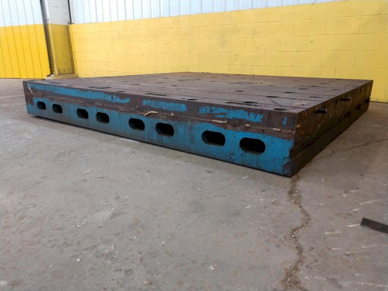 96&quot; X 96&quot; X 12&quot; THICK T-SLOTTED FLOOR PLATE LAYOUT TABLE:  STOCK #13575